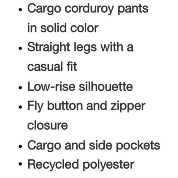 Wild Fable Low-Rise Relaxed Wide Leg Corduroy Cargo Pants Women's Large L EUC - Picture 14 of 15